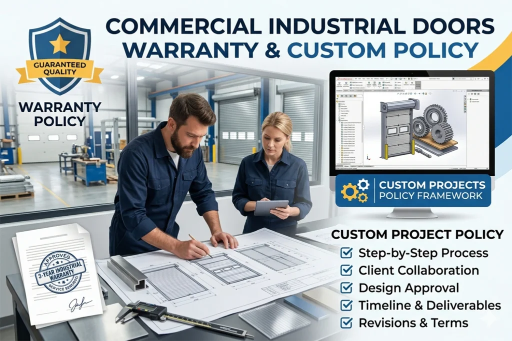 Warranty Policy and Custom Project Flowchart for Commercial & Industrial Door Manufacturers