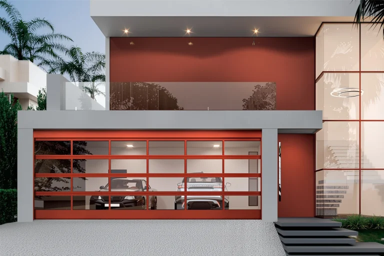 An upscale automotive showroom featuring heavy-duty full view commercial garage doors with extruded aluminum frames. ABX OEM manufacturer provides structural glazing and wind load engineered solutions for retail projects, ensuring CE/ISO compliance and wholesale delivery.
